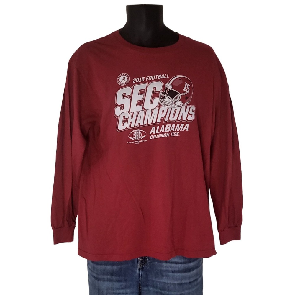 NCAA Alabama Crimson Tide 2015 SEC Champions Long Sleeve T-Shirt‎ Size L College